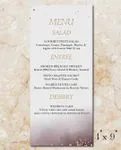 Fuchsia and Gold Harmony Wedding Menu Cards