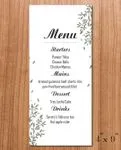 White Forest Background Wedding Menu Cards