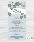 Leaf Freeshnees Wedding Menu Cards
