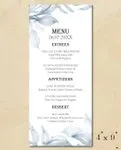 Contrast Power Wedding Menu Cards