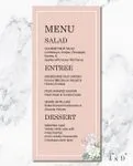White Frame Wedding Menu Cards