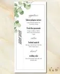 Round Sheet Art Wedding Menu Cards
