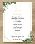 Simple Floral Elegance Wedding Program Cards