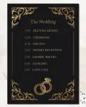 Dark Magnificent Wedding Program Cards
