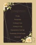 Elegant Floral Art Wedding Program Cards