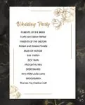 Strong Golden Hues Wedding Program Cards