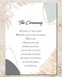 Nature Inspired Wedding Program Cards