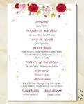 Pure Roses Styles Wedding Program Cards 2