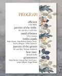 Naturist Harmony Wedding Program Cards