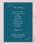 Bluish Atmosphere Theme Wedding Program Cards