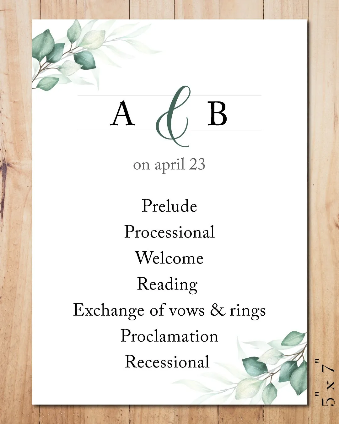 Gradient Frame Pink Wedding Program Cards 2