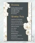 Elegant Border Gold Wedding Program Cards