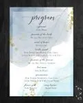 Gold Confetti Wedding Program Cards