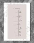 Contour Of Gray Flowers Wedding Program Cards