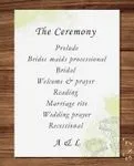 Yellow Watercolor Wedding Program Cards