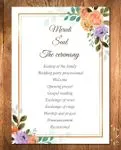 Roses In Various Colors Wedding Program Cards