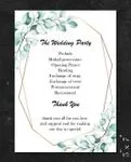 Golden Geometric Frame Wedding Program Cards
