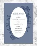 Oval Frame With Flowers Wedding Program Cards