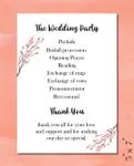 Cherry Tree Branches Wedding Program Cards