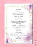 Delicate Flowers In The Corners Wedding Program Cards
