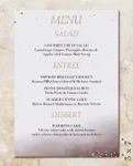 Fuchsia and Gold Harmony Wedding Menu Cards
