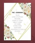 Roses And White Magnolias Wedding Program Cards