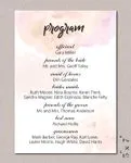 Watercolor Of Different Roses Wedding Program Cards 2