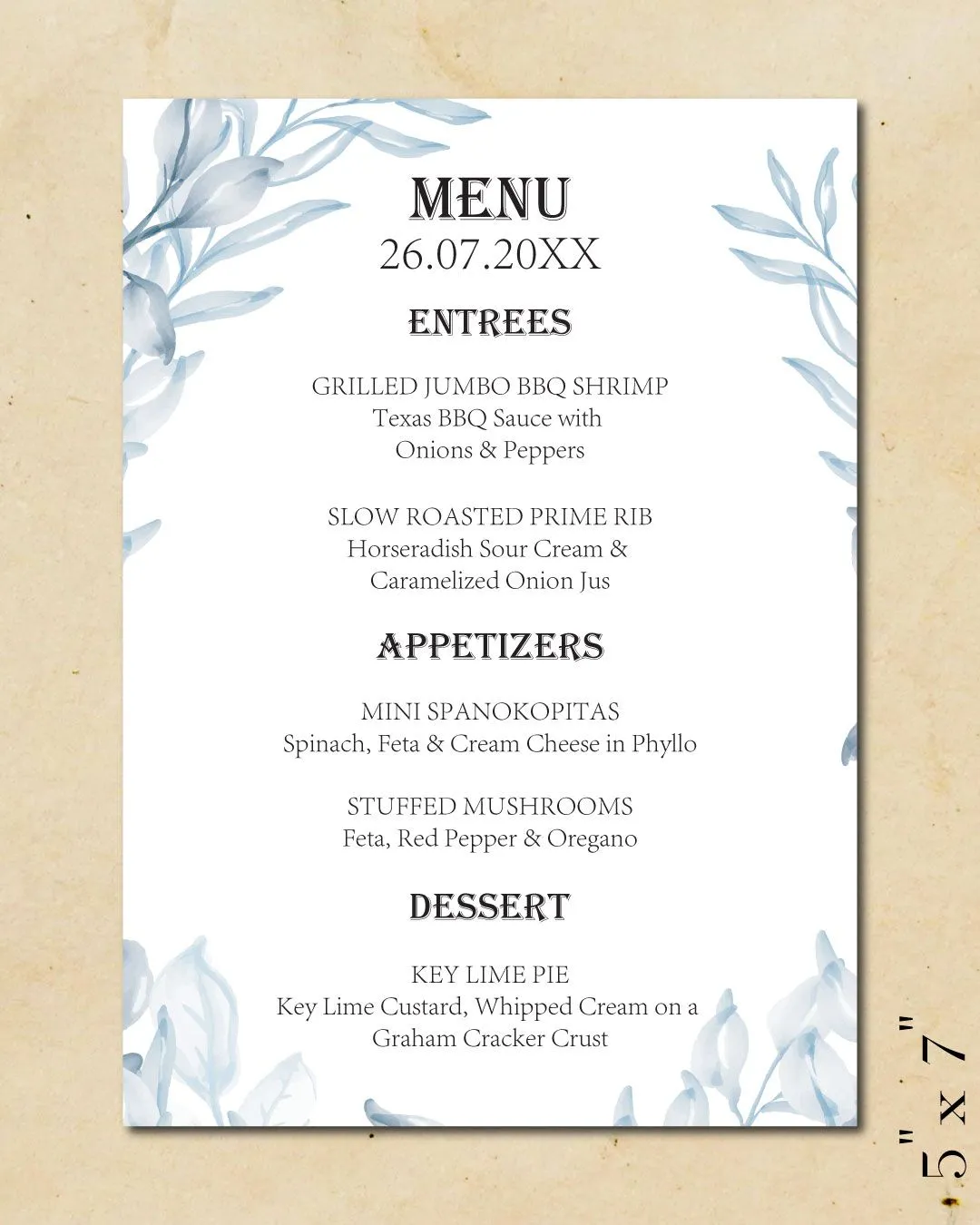 Contrast Power Wedding Menu Cards