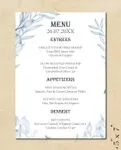 Contrast Power Wedding Menu Cards