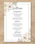 Romance Frame Wedding Menu Cards