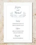 Sea Frame Wedding Menu Cards