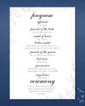 Gray Borders And Leaves Wedding Program Cards