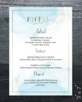 Golden Elegant Clouds Wedding Menu Cards