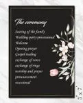 Beautiful Daisies And Roses Wedding Program Cards