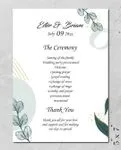 Minimalist Design With Circles Wedding Program Cards