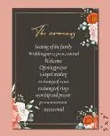Colorful Flower Design Wedding Program Cards