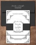 Minimalist Class Simple Flat 5x7 Wedding Invitation