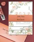 Dusty Roses Delicate Simple Flat 5x7 Wedding Invitation