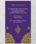 Golden Peacocks Luxurious Indian Wedding Invitation