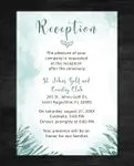 Teal Watercolor Simple Flat 5x7 Wedding Invitation