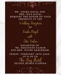 Ganesha Elegant bronze Indian Wedding Invitation