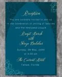 Dark Teal Blooming Indian Wedding Invitation