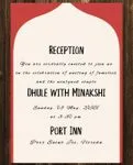 Simple Indu and Red Indian Wedding Invitation
