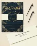 Luxury Indian Frames Simple Flat 5x7 Wedding Invitation