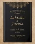 Luxurious Gold Simple Flat 5x7 Wedding Invitation