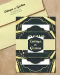Gold Frames Simple Flat 5x7 Wedding Invitation