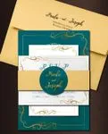 Elegant Frames Simple Flat 5x7 Wedding Invitation