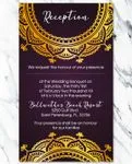 Gold Circular Border Indian Wedding Invitation