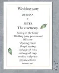 Emblazoned Minimalism Wedding Program Cards