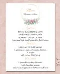 Sweet Scents Minimalist Wedding Menu Cards